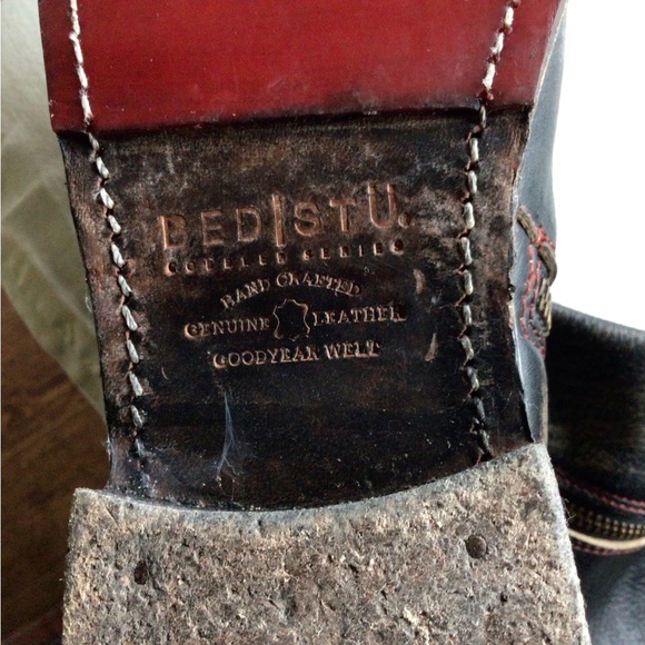 Bedistu tall leather boots. Black.  Size 7.5 US - Picture 9 of 11